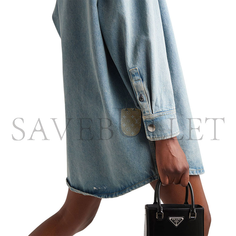 PRADA OVERSIZED ORGANIC DENIM SHIRT GFC036